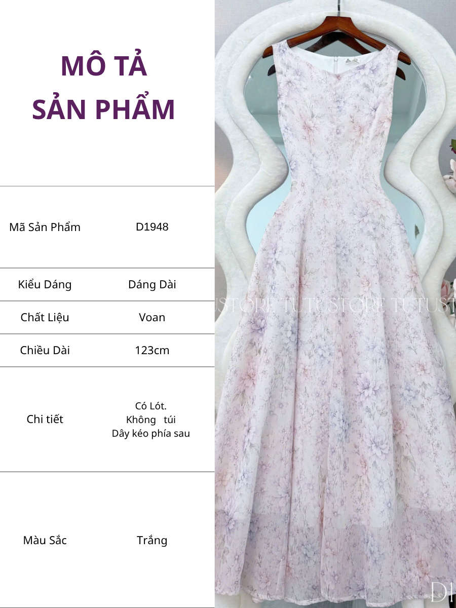 Đầm Thiết Kế Cổ Thuyền Dáng Dài Đi Tiệc TuTu Store Mã D1948