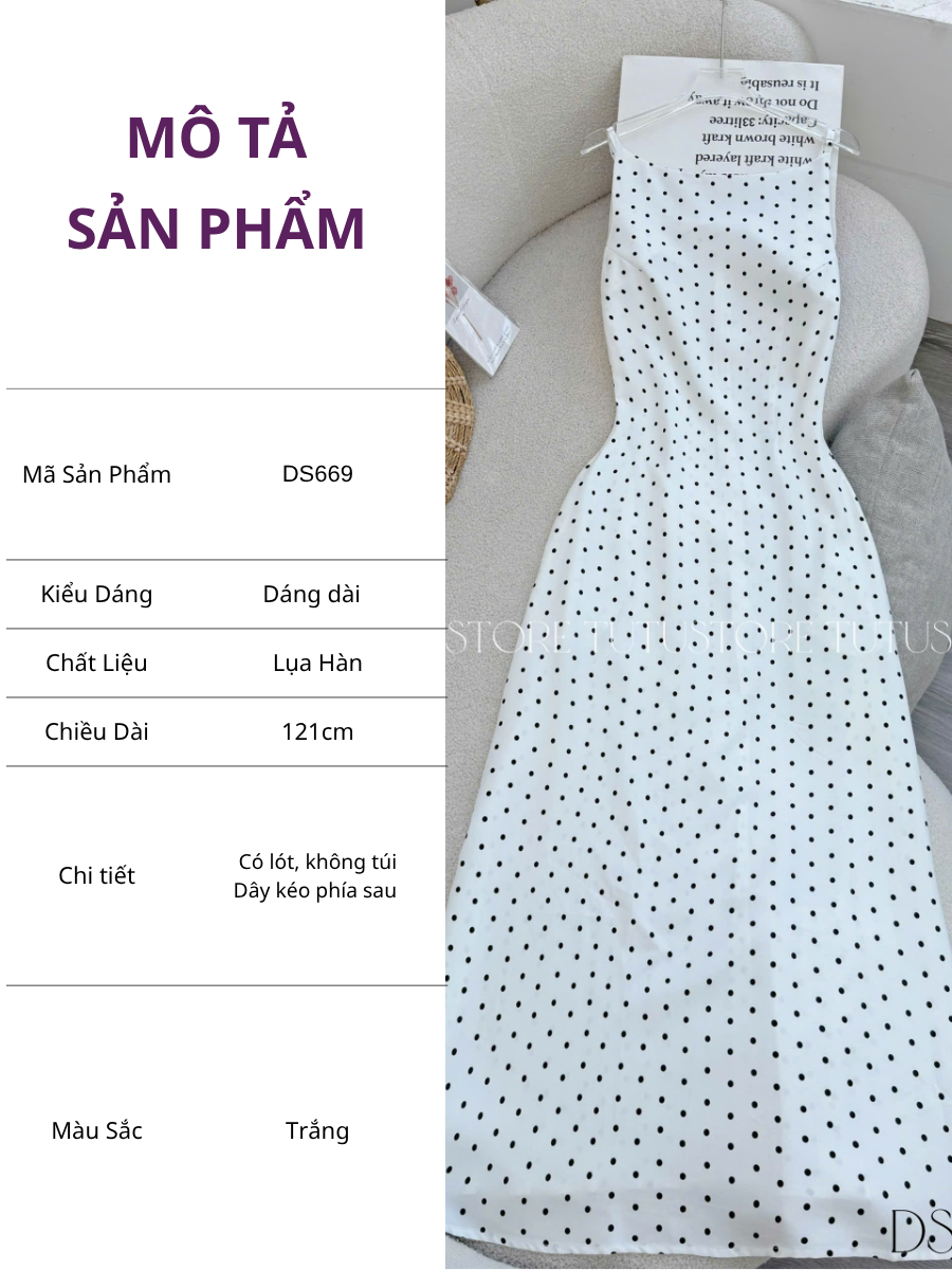 Đầm Thiết Kế Cổ Tròn Dáng Dài Đi Chơi TuTu Store Mã DS669