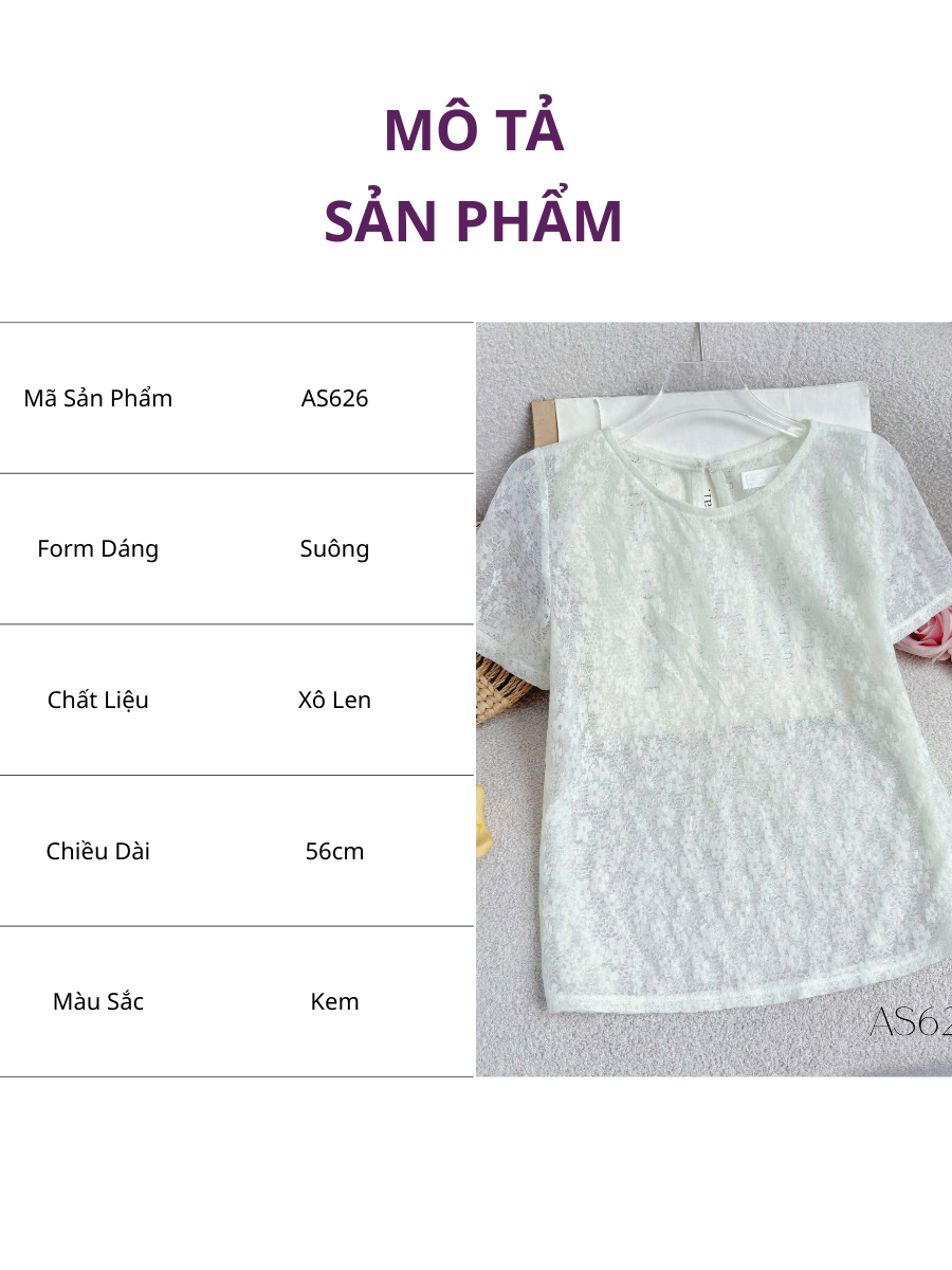 Áo Xô Len Thiết Kế TuTu Store Phù Hợp Đi Chơi Dành Cho Nữ - Mã AS626