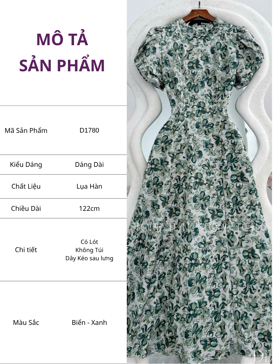 Đầm Thiết Kế Cổ Tròn Dáng Xòe Đi Chơi TuTu Store Mã D1780