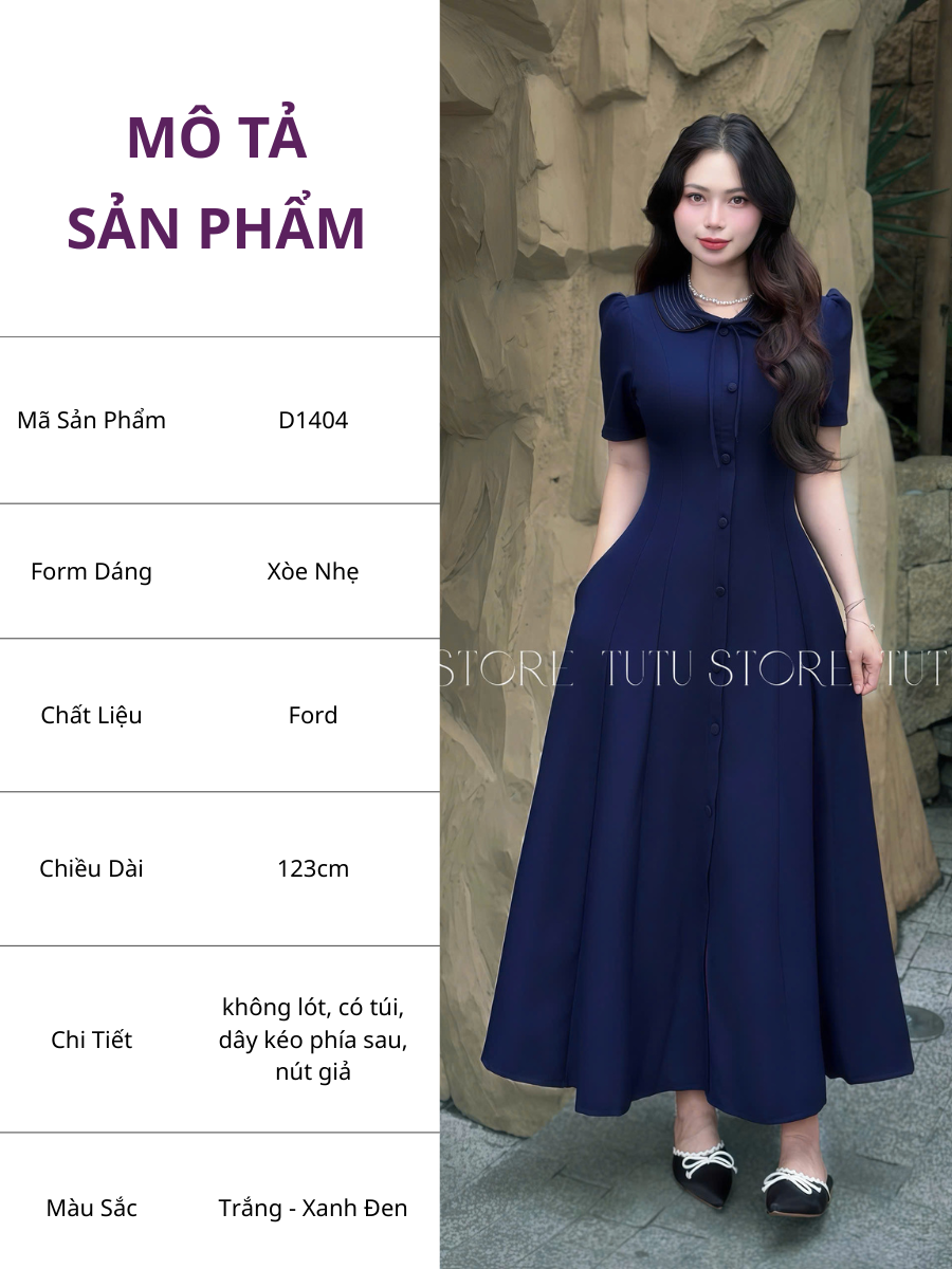 Đầm Ford Thiết Kế TuTu Store Phù Hợp Công Sở Dành Cho Nữ - Mã D1404