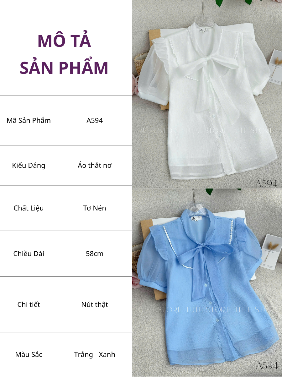 Áo Thiết Kế TuTu Store - Mã A594