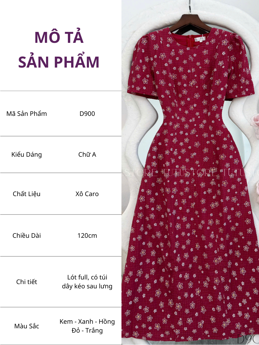 Đầm Xinh Thiết Kế TuTu Store - Mã D900