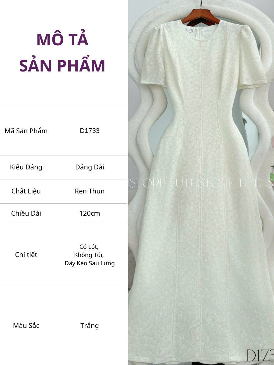 Đầm Thiết Kế Dáng A Tôn Dáng Đi Tiệc TuTu Store Mã D1733