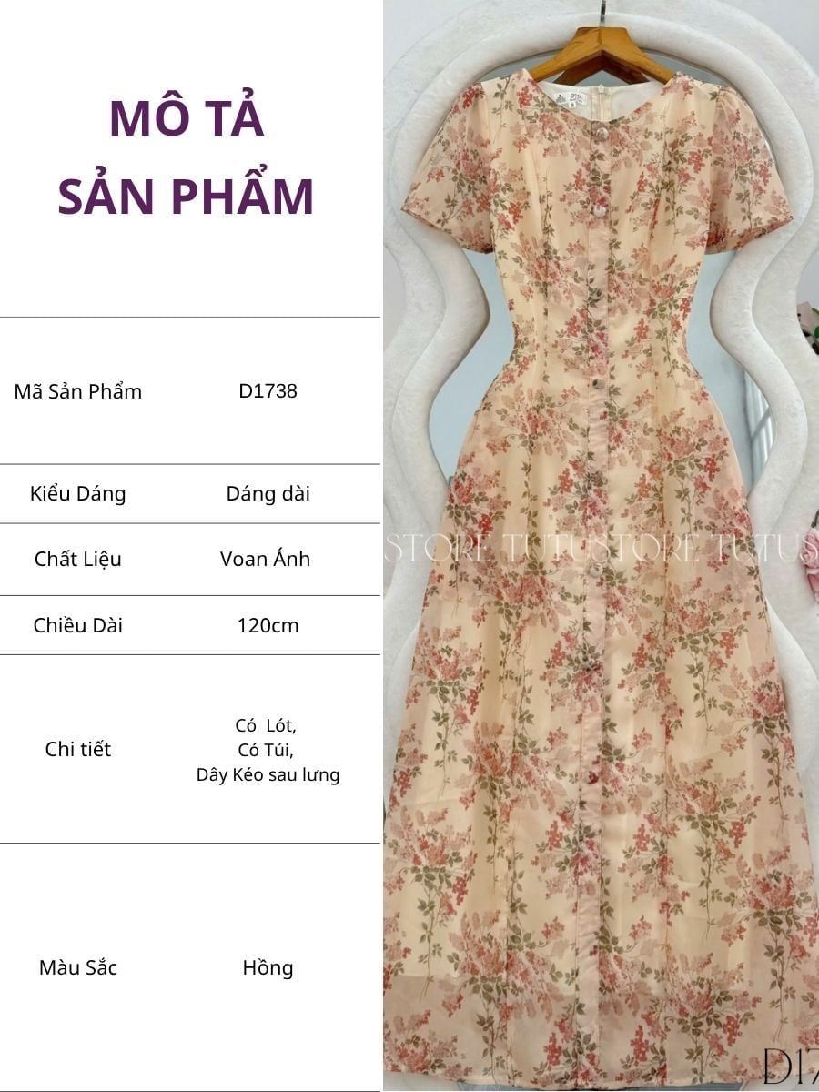 Đầm Thiết Kế Cổ Thuyền Dáng Xòe Nhẹ Nhàng Xinh Xắn Đi Chơi TuTu Store Mã D1738