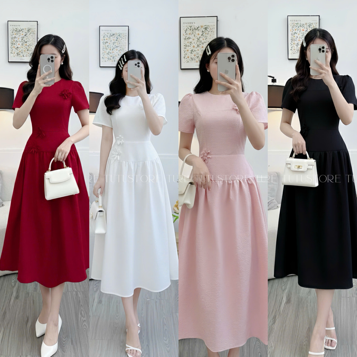 Đầm thiết kế cổ tròn đi tiệc TuTu Store - Mã D1486