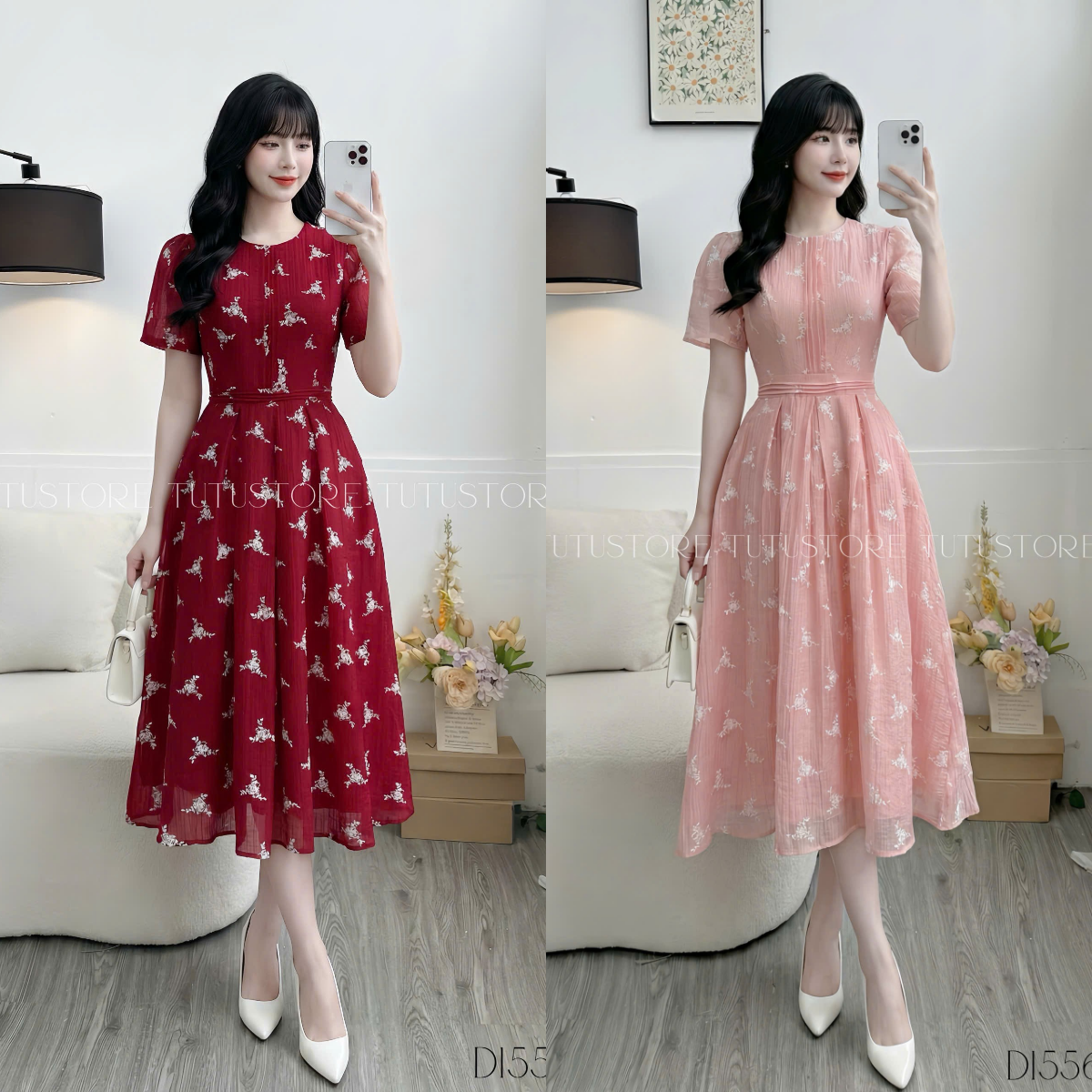 Đầm Thiết Kế Tay Phồng Đi Chơi TuTu Store - Mã D1556