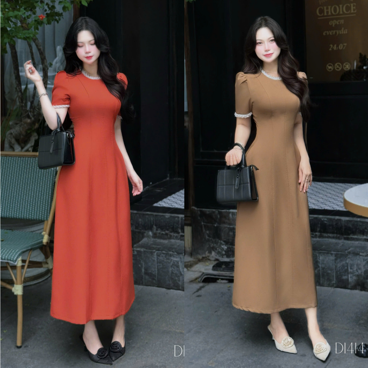 Đầm Cotton Mịn Thiết Kế TuTu Store Phù Hợp Đi Làm Dành Cho Nữ - Mã D1414