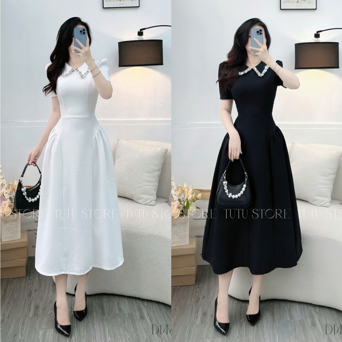 Đầm Bố Lendy Thiết Kế TuTu Store Phù Hợp Đi Tiệc Dành Cho Nữ - Mã D1441