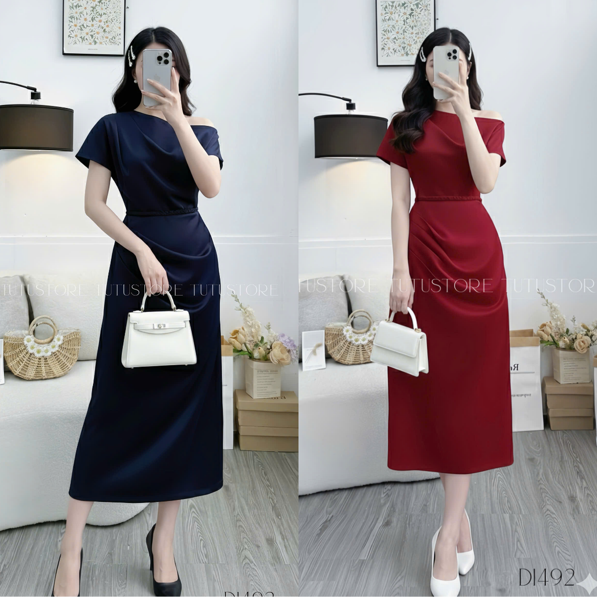 Đầm thiết kế lệch vai đi tiệc TuTu Store - Mã D1492