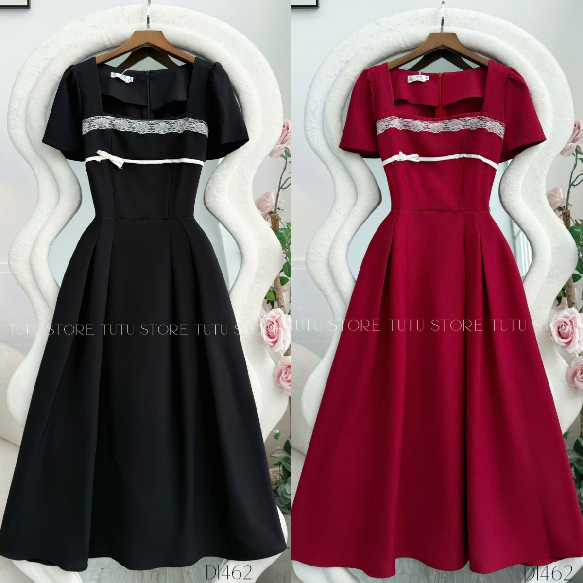 Đầm Cotton Mịn Thiết Kế TuTu Store Phù Hợp Đi Chơi Dành Cho Nữ - Mã D1462