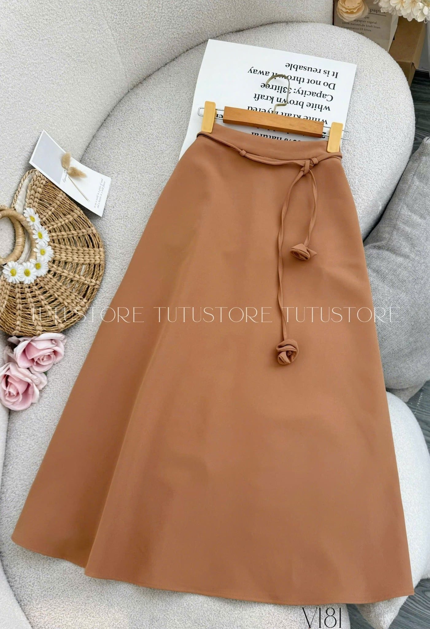 Chân Váy thiết kế dáng xòe công sở TuTu Store - Mã V181