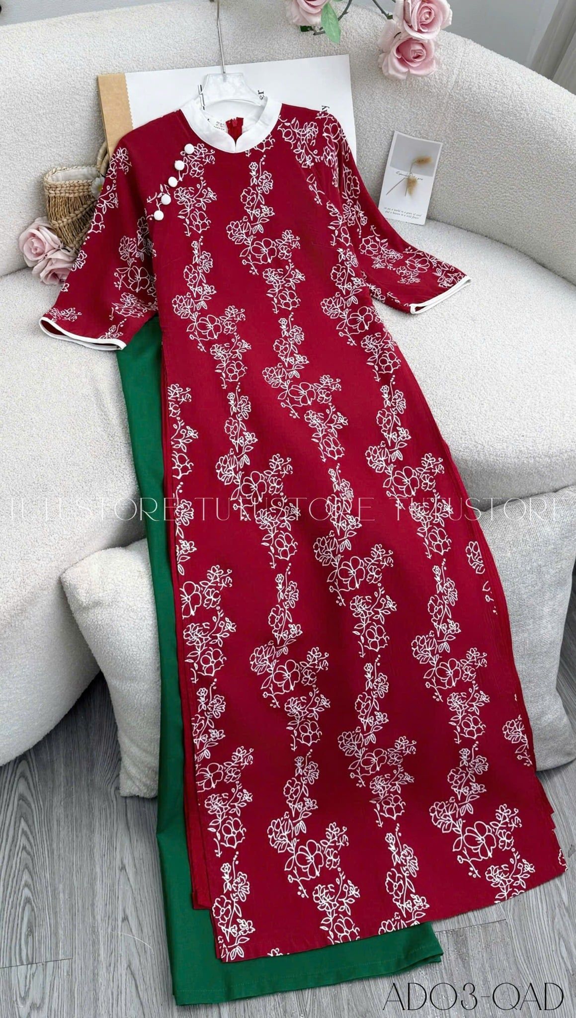 Áo Dài thiết kế cách tân đi chơi TuTu Store - Mã AD03