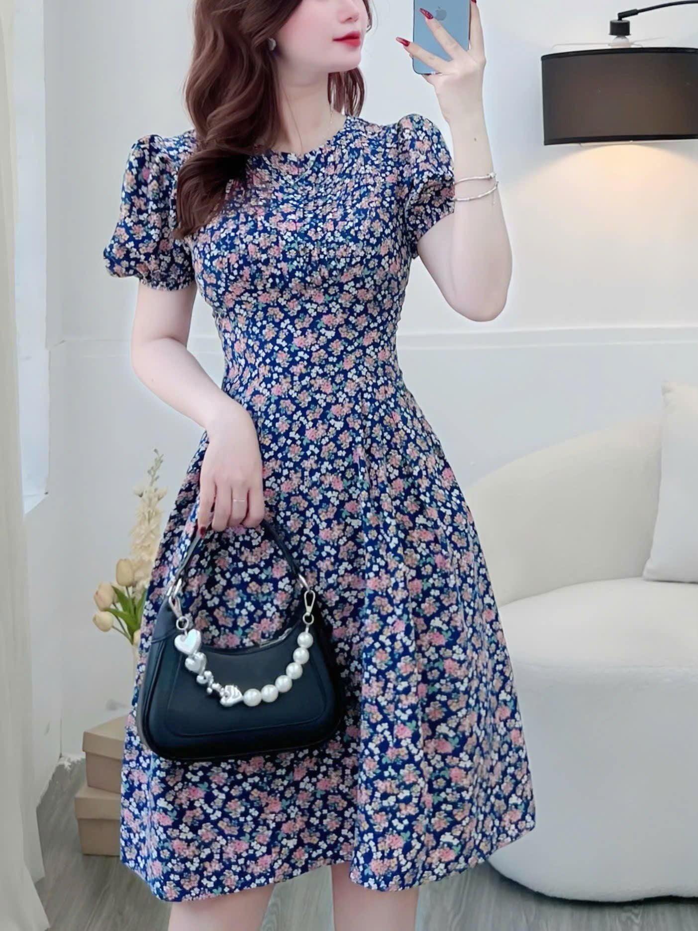 Đầm Hoa Xinh Thiết Kế TutuStore - Mã D570