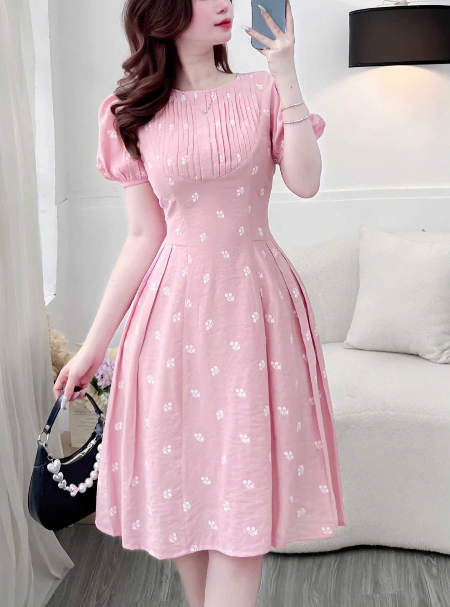 Đầm Hoa Xinh Thiết Kế TutuStore - Mã D570