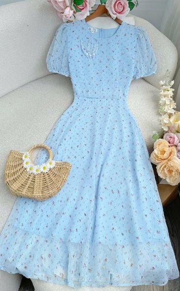 Đầm Voan Hạt Thiết Kế TuTu Store Phù Hợp Đi Làm Dành Cho Nữ - Mã D1237