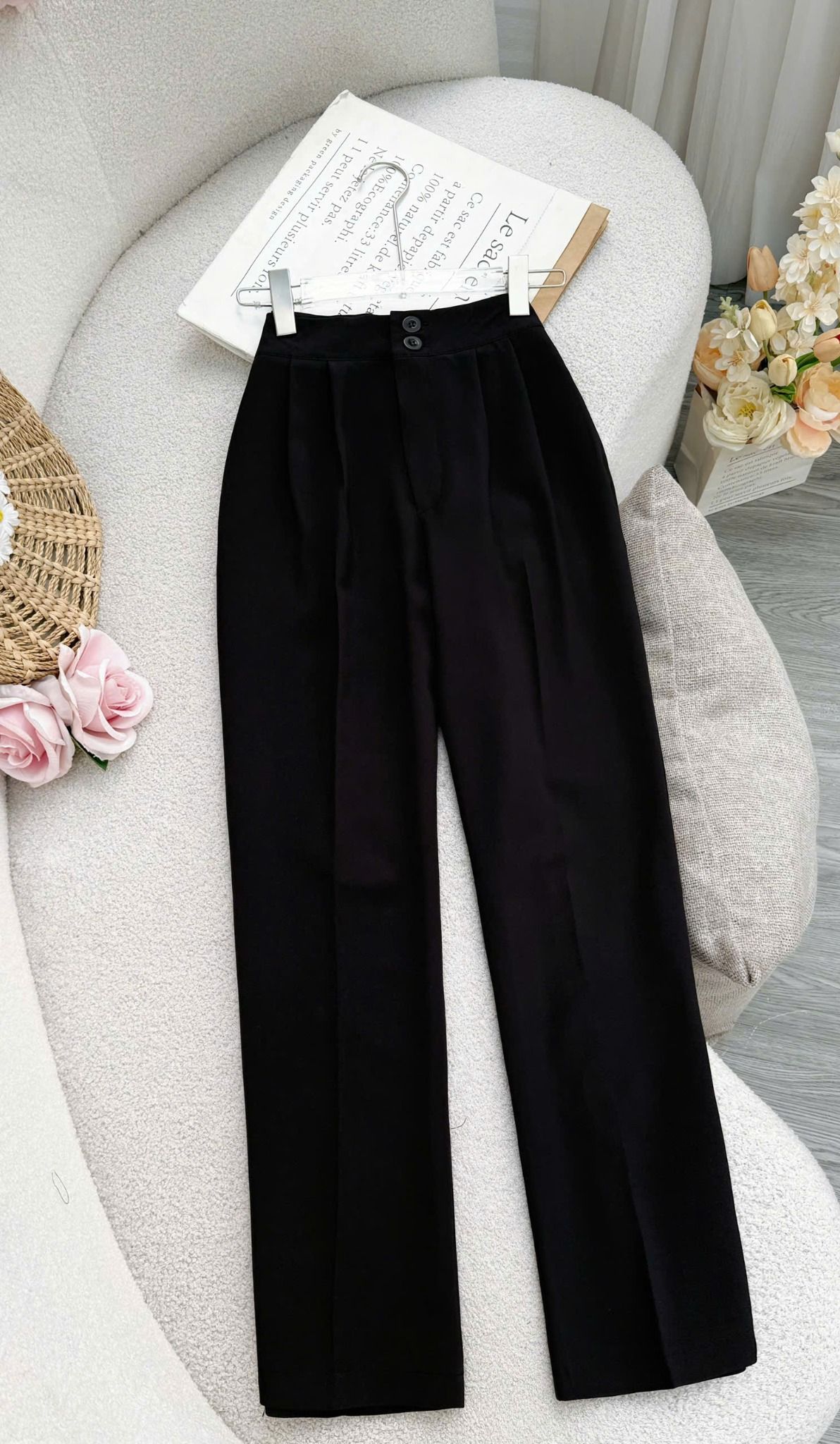 Quần Dài Bố Gân Hàn Quốc Phù Hợp Đi Làm Thiết Kế TuTu Store Dành Cho Nữ - Mã Q128