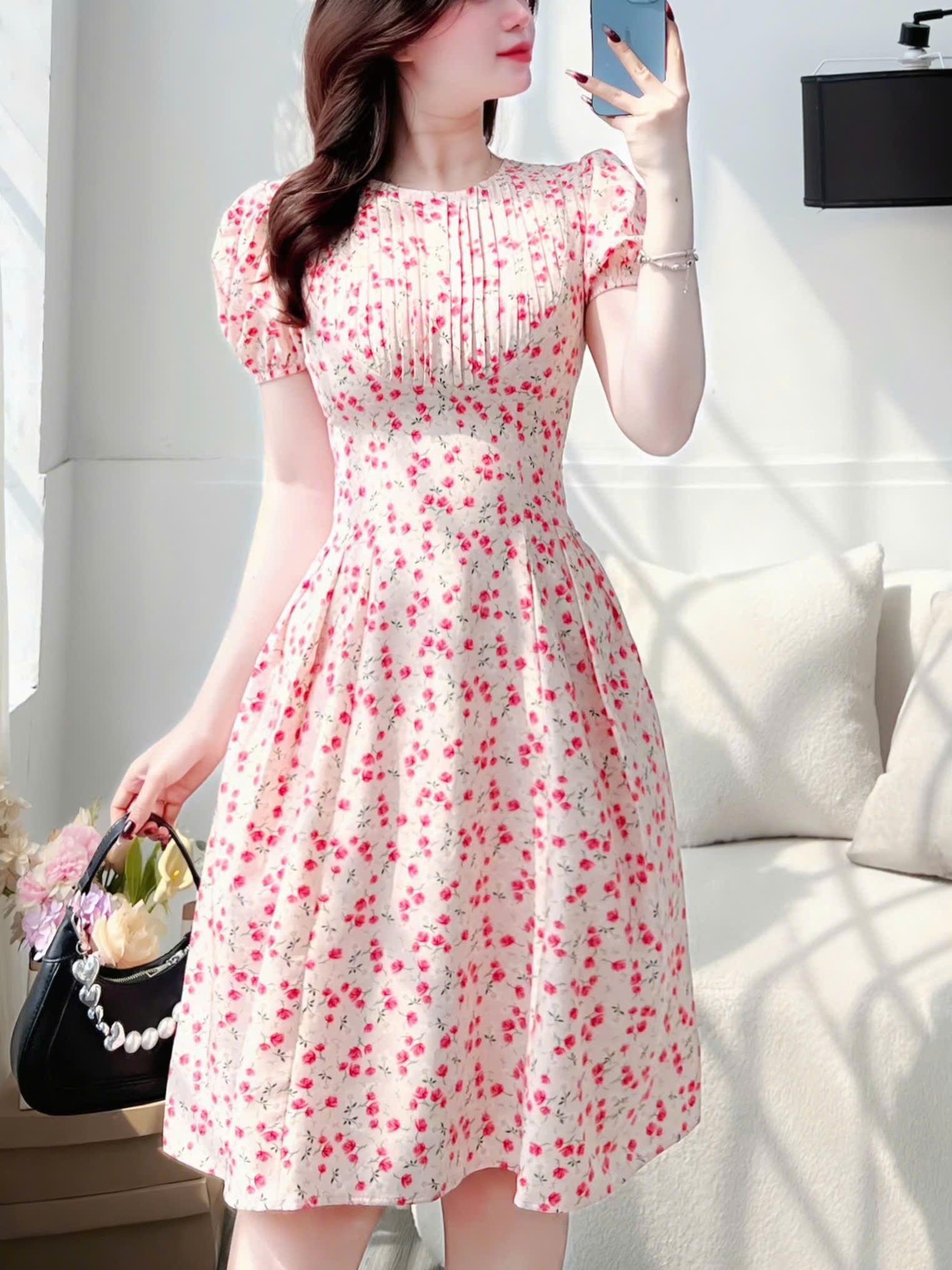 Đầm Hoa Xinh Thiết Kế TutuStore - Mã D570