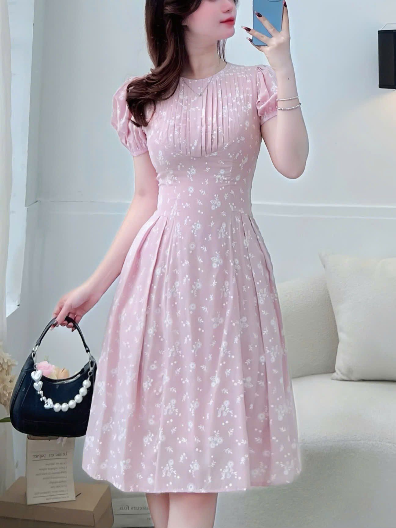 Đầm Hoa Xinh Thiết Kế TutuStore - Mã D570