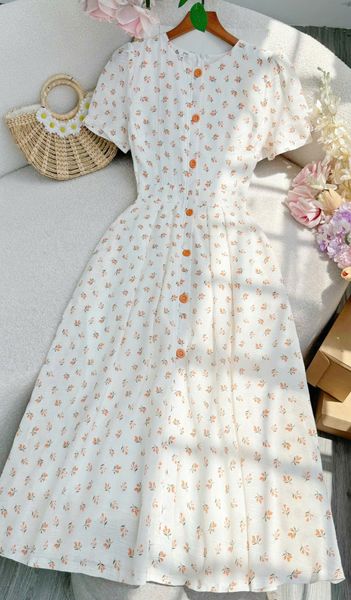Đầm Linen Gân Thiết Kế TuTu Store Phù Hợp Đi Chơi Dành Cho Nữ - Mã D1290