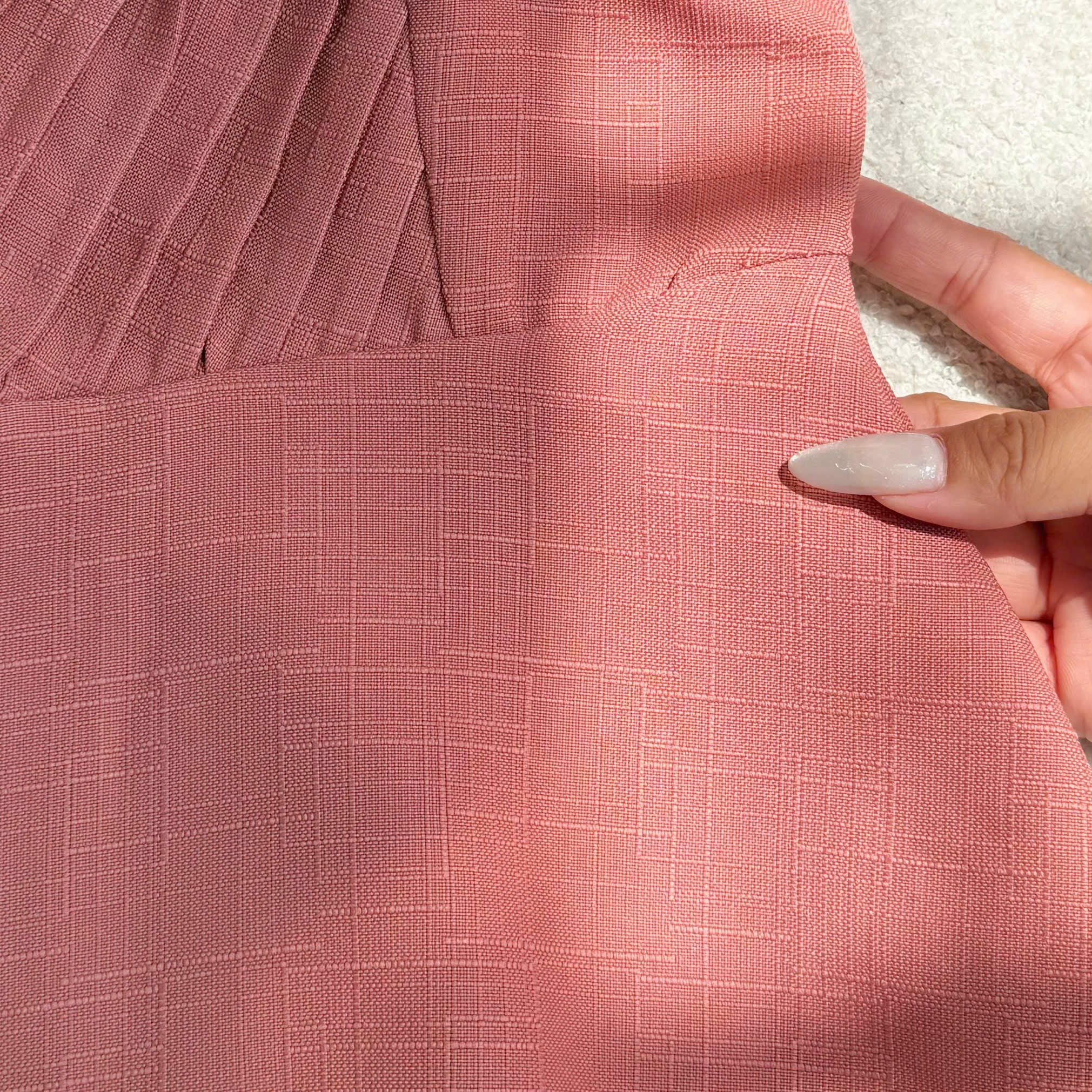 Đầm Linen Gân Thiết Kế TuTu Store Phù Hợp Đi Làm Dành Cho Nữ - Mã D1268