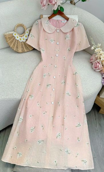 Đầm Tơ Linen Thiết Kế TuTu Store Phù Hợp Đi Chơi Dành Cho Nữ - Mã D1301