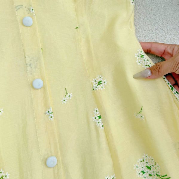Đầm Tơ Linen Thiết Kế TuTu Store Phù Hợp Đi Chơi Dành Cho Nữ - Mã D1301