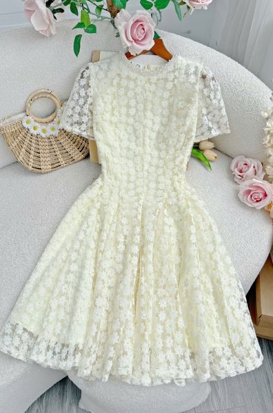 Đầm Ren Cotton Thiết Kế TuTu Store Phù Hợp Đi Làm Dành Cho Nữ - Mã D1306