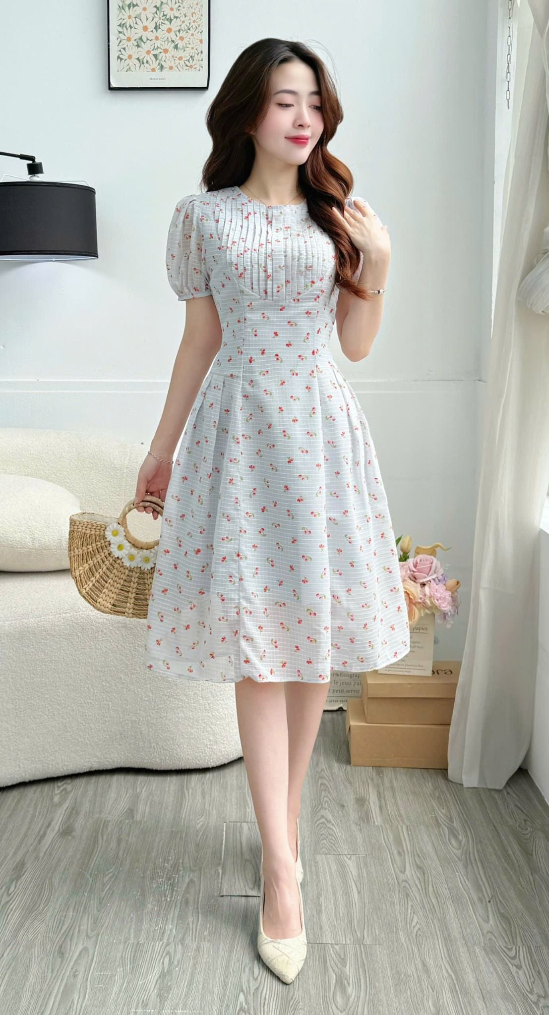 Đầm Hoa Xinh Thiết Kế TutuStore - Mã D570