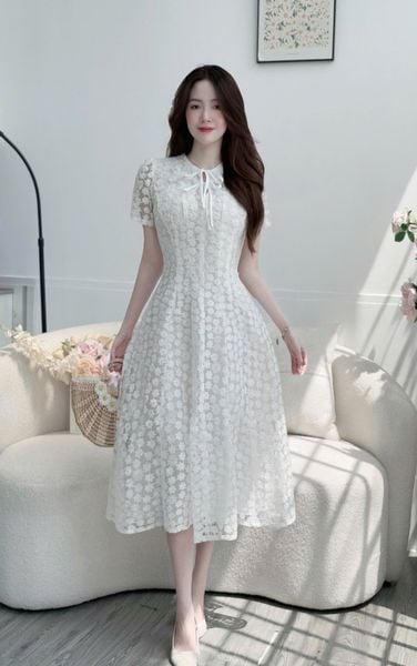 Đầm Ren Cotton Thiết Kế TuTu Store Phù Hợp Đi Chơi Dành Cho Nữ - Mã D1312