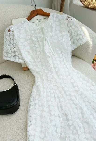 Đầm Ren Cotton Thiết Kế TuTu Store Phù Hợp Đi Chơi Dành Cho Nữ - Mã D1312