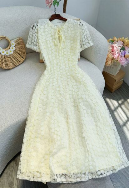 Đầm Ren Cotton Thiết Kế TuTu Store Phù Hợp Đi Chơi Dành Cho Nữ - Mã D1312