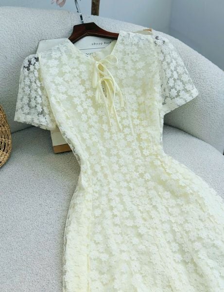 Đầm Ren Cotton Thiết Kế TuTu Store Phù Hợp Đi Chơi Dành Cho Nữ - Mã D1312