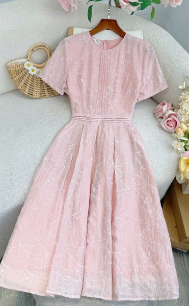 Đầm Tơ Gân Thiết Kế TuTu Store Phù Hợp Đi Làm Dành Cho Nữ - Mã D1334