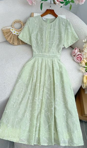 Đầm Tơ Gân Thiết Kế TuTu Store Phù Hợp Đi Làm Dành Cho Nữ - Mã D1334
