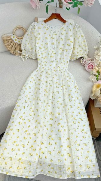 Đầm Tơ Linen Thiết Kế TuTu Store Phù Hợp Đi Chơi Dành Cho Nữ - Mã D1311