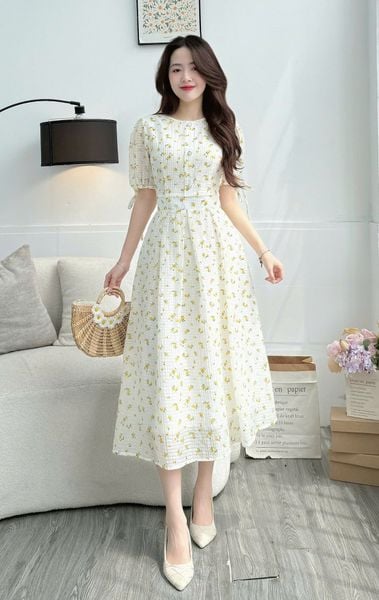 Đầm Tơ Linen Thiết Kế TuTu Store Phù Hợp Đi Chơi Dành Cho Nữ - Mã D1311