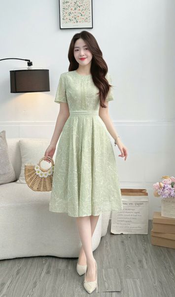 Đầm Tơ Gân Thiết Kế TuTu Store Phù Hợp Đi Làm Dành Cho Nữ - Mã D1334
