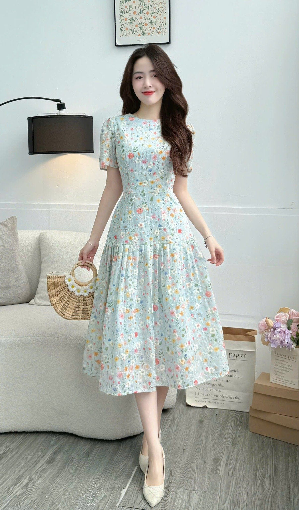 Đầm Kate Thêu Thiết Kế TuTu Store Phù Hợp Đi Chơi Dành Cho Nữ - Mã D1322