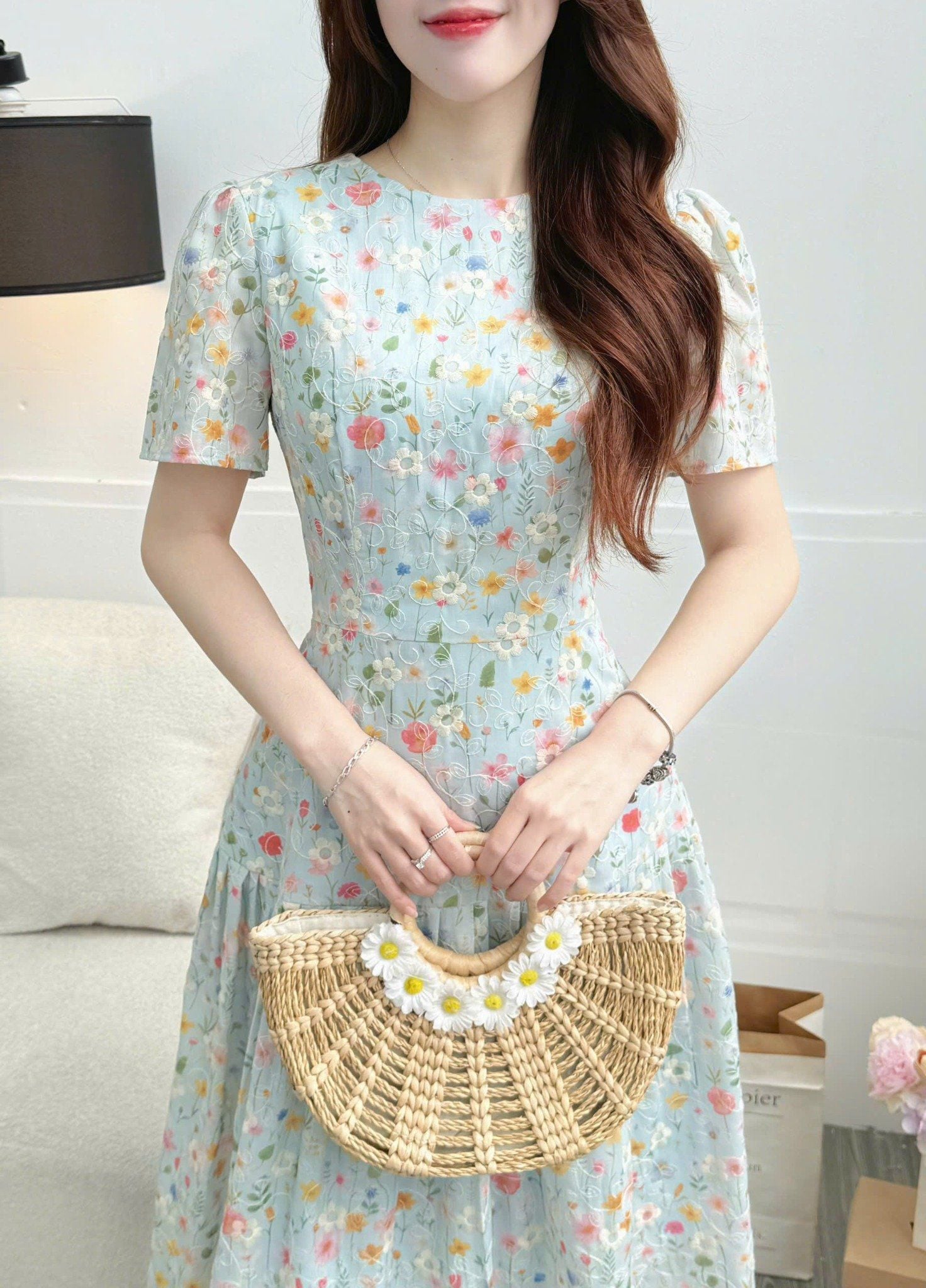 Đầm Kate Thêu Thiết Kế TuTu Store Phù Hợp Đi Chơi Dành Cho Nữ - Mã D1322