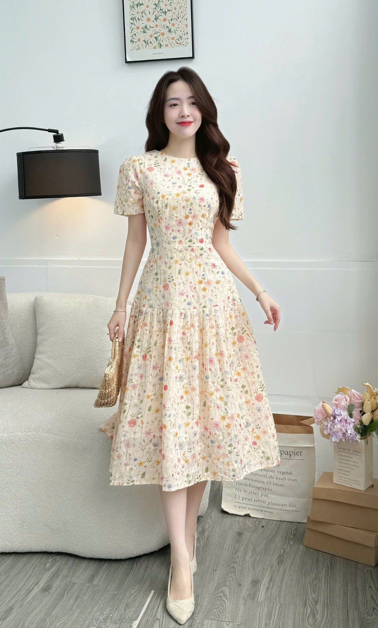 Đầm Kate Thêu Thiết Kế TuTu Store Phù Hợp Đi Chơi Dành Cho Nữ - Mã D1322