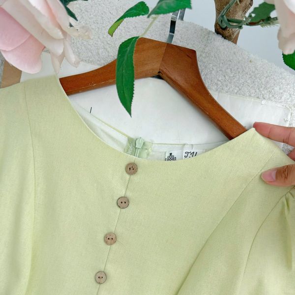 Đầm Linen Cotton Thiết Kế TuTu Store Phù Hợp Đi Làm Dành Cho Nữ - Mã D1337