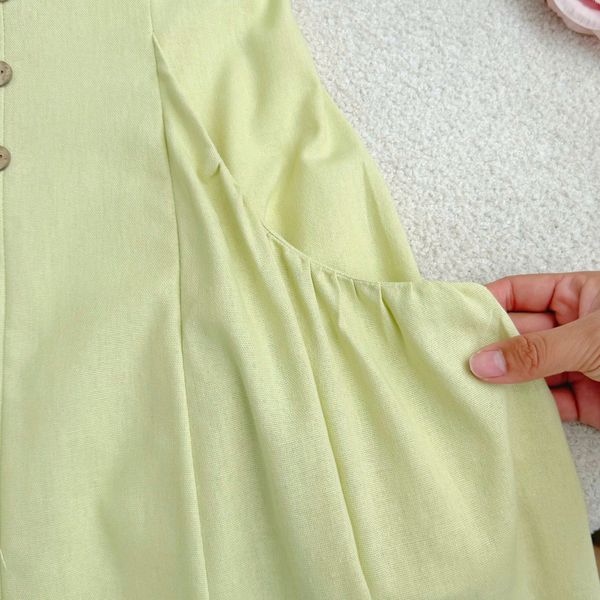 Đầm Linen Cotton Thiết Kế TuTu Store Phù Hợp Đi Làm Dành Cho Nữ - Mã D1337