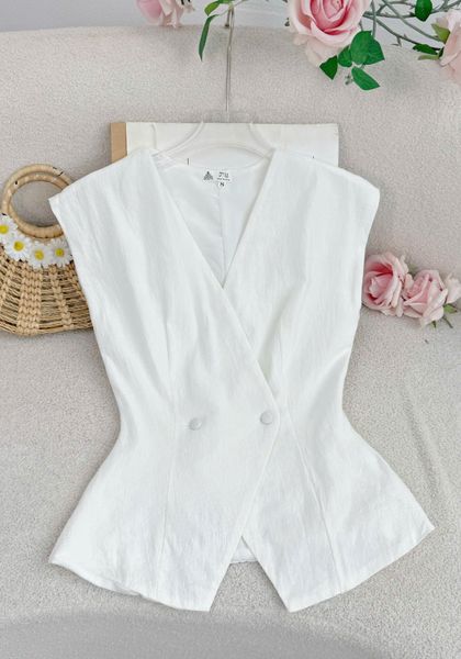 Áo Cotton Bột Thiết Kế TuTu Store Phù Hợp Đi Làm Dành Cho Nữ - Mã AS616