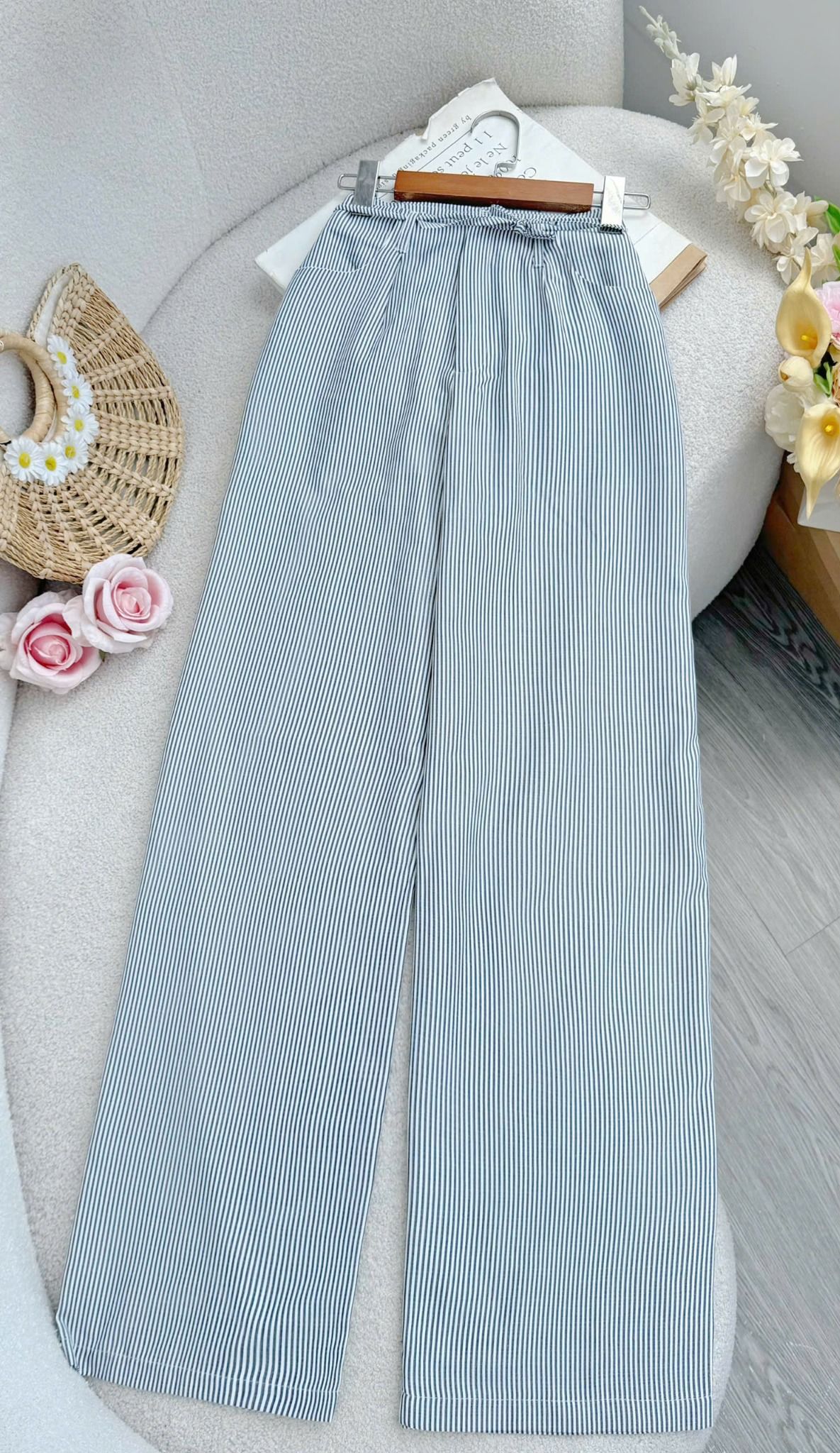 Quần Linen Gân Thiết Kế TuTu Store Phù Hợp Đi Chơi Dành Cho Nữ - Mã QS618