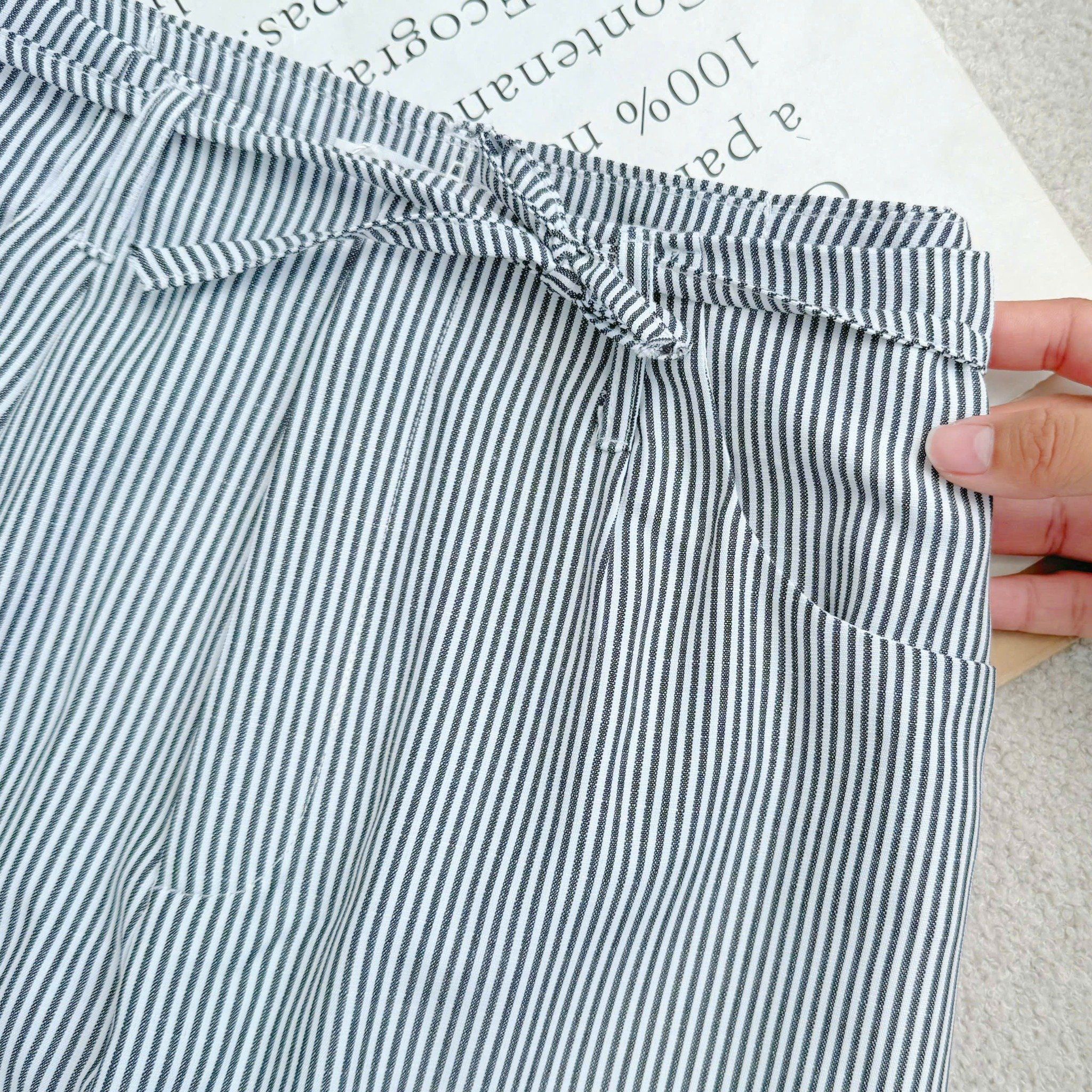 Quần Linen Gân Thiết Kế TuTu Store Phù Hợp Đi Chơi Dành Cho Nữ - Mã QS618