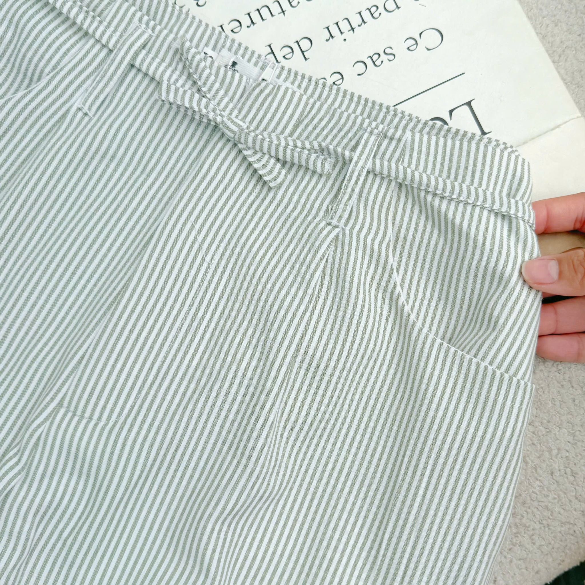 Quần Linen Gân Thiết Kế TuTu Store Phù Hợp Đi Chơi Dành Cho Nữ - Mã QS618