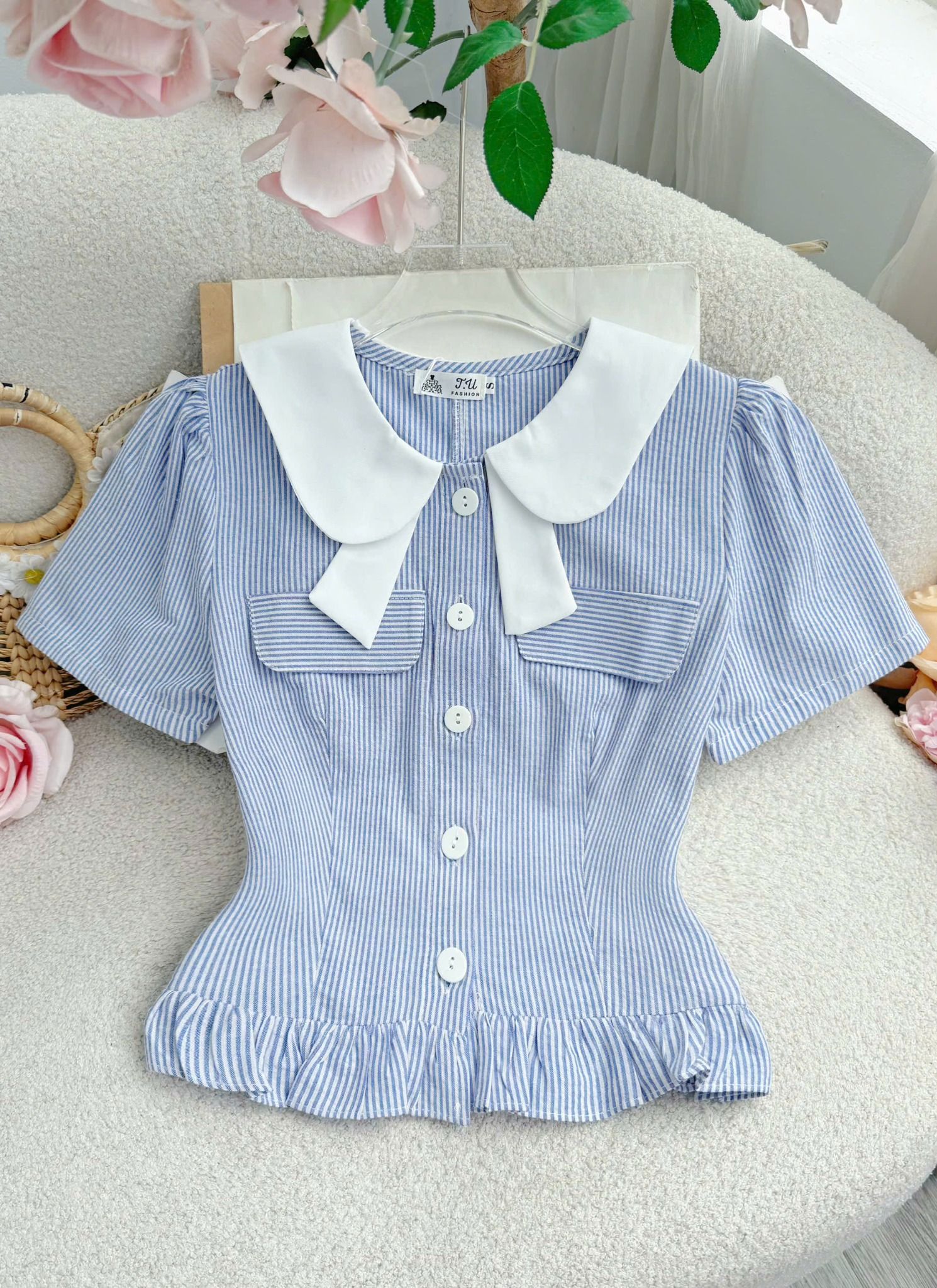 Áo Xô Linen Thiết Kế TuTu Store Phù Hợp Đi Chơi Dành Cho Nữ - Mã AS615