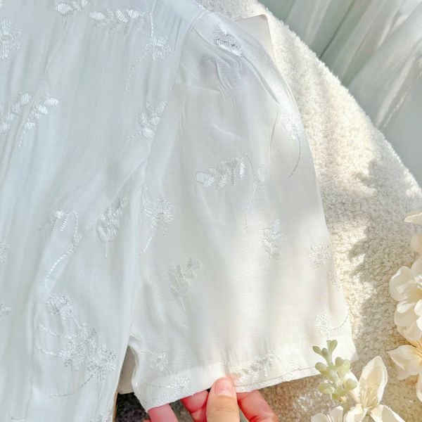 Đầm Tơ Thêu Thiết Kế TuTu Store Phù Hợp Đi Chơi Dành Cho Nữ - Mã D1347