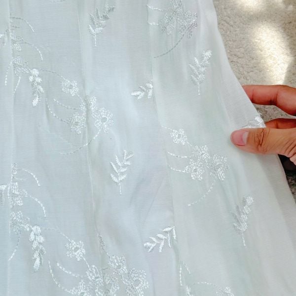 Đầm Tơ Thêu Thiết Kế TuTu Store Phù Hợp Đi Chơi Dành Cho Nữ - Mã D1347